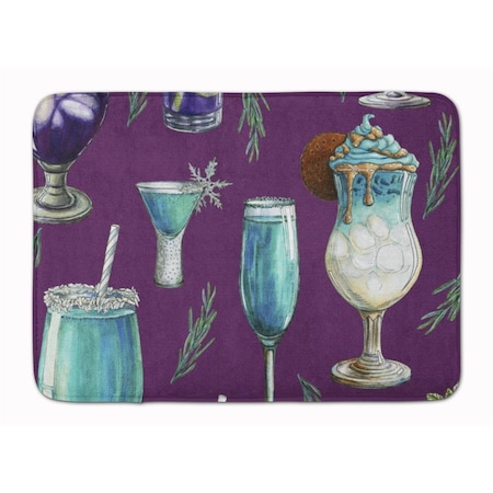 Carolines Treasures Drinks and Cocktails Purple Machine Washable Memory Foam Mat BB5204RUG